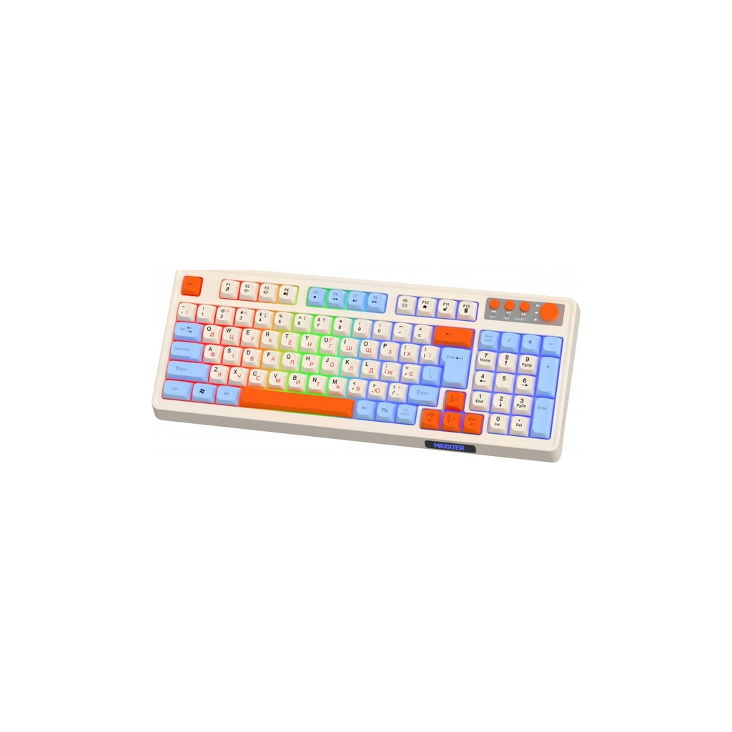 Клавіатура Maxxter KBGW-3C01-UA Wireless UA White (KBGW-3C01-UA) - изображение 2