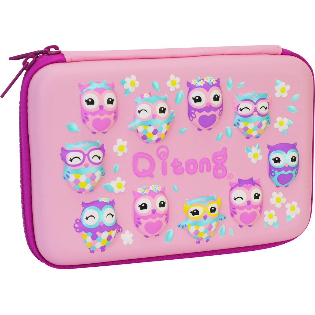 Пенал Cool For School з тисненням 1 відділення Рожевий (QT-5626-Pink) - зображення 1