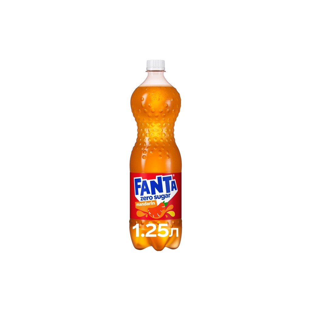 Напій Fanta Zero Sugar Безалкогольний сильногазований соковмісний Мандарин 1.25 л (5449000323781) - изображение 1