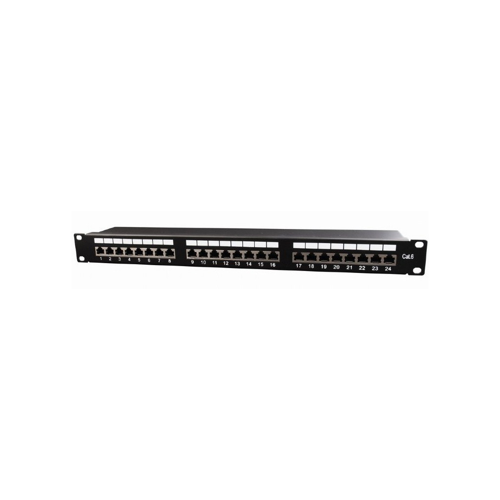 Патч-панель Cablexpert 19" 24xRJ-45 FTP cat.6, 1U, тип 110 (NPP-C624-002) - изображение 1