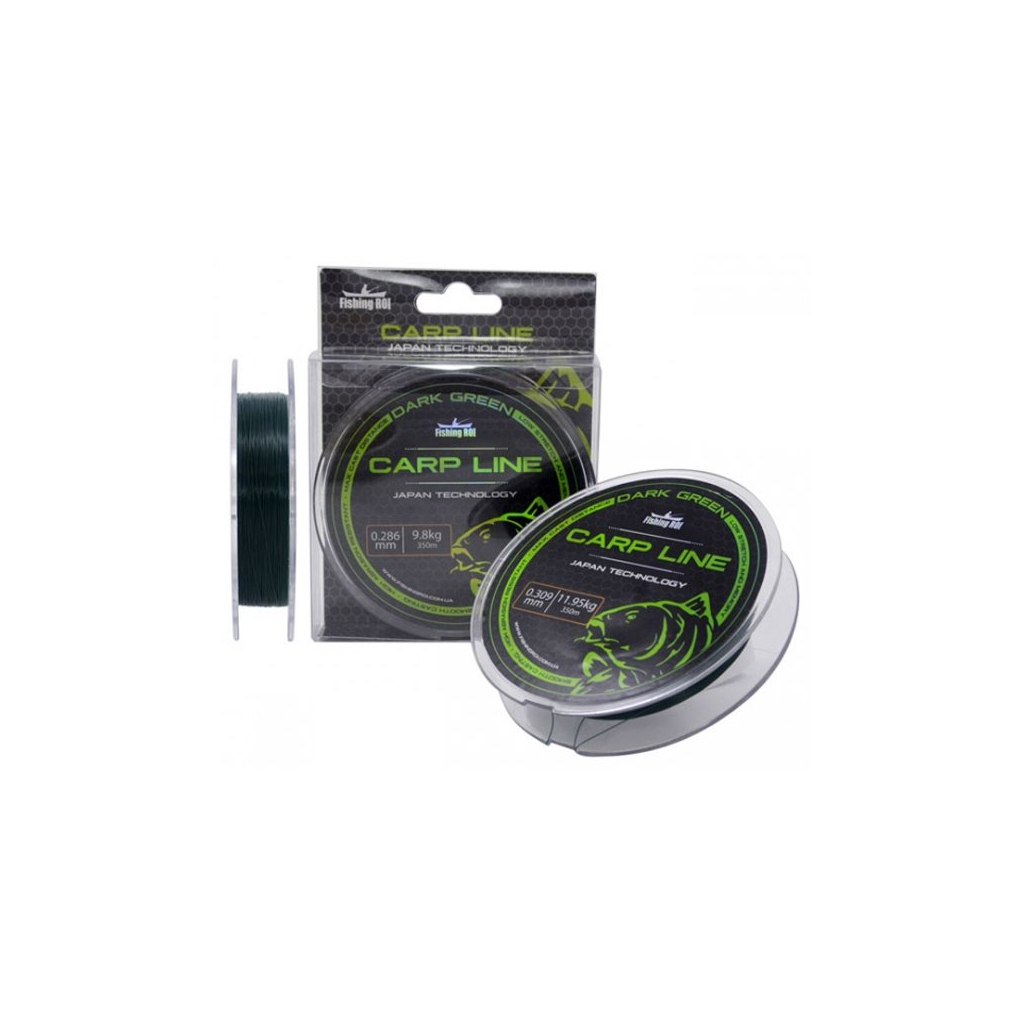 Волосінь Fishing ROI Carp Line Dark Green 350м 0,309мм 11.95кг (152-6-309) - зображення 1