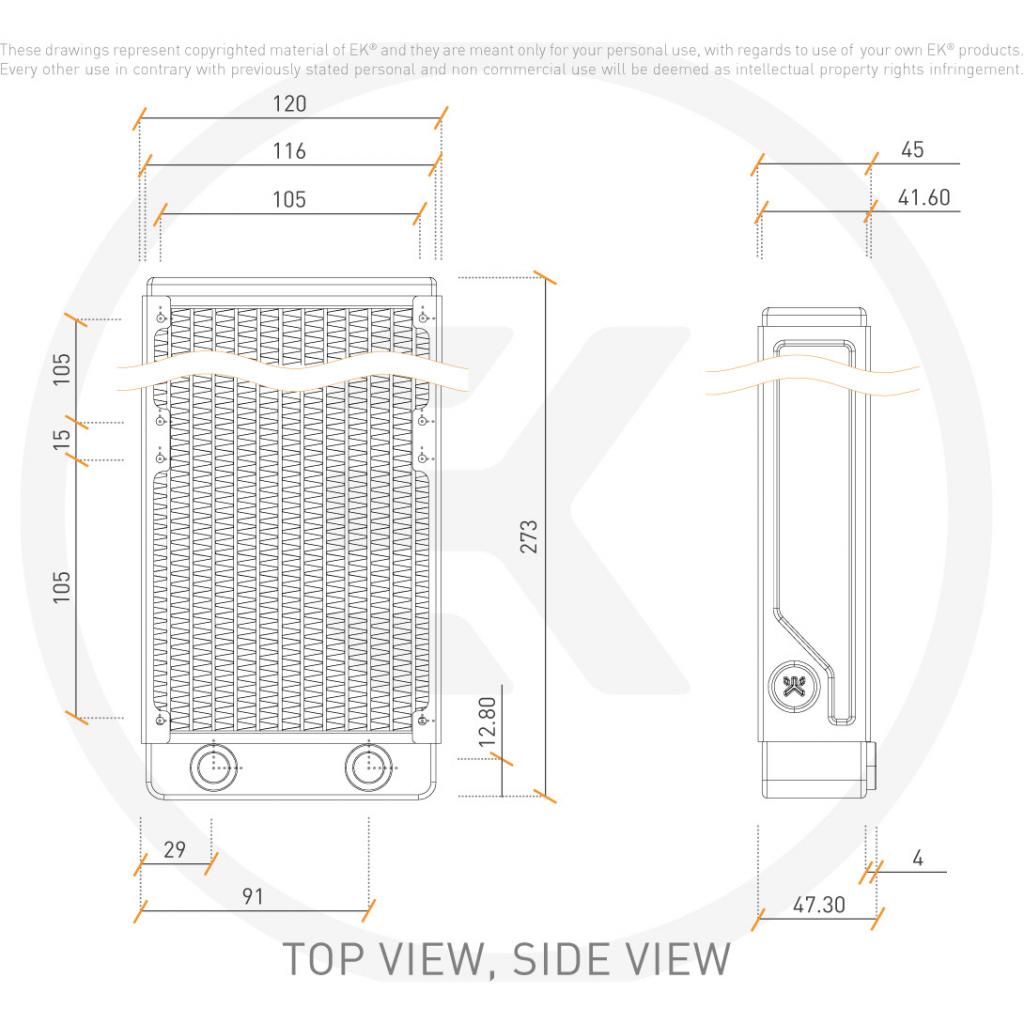 Радіатор охолодження Ekwb EK-CoolStream PE 240 (Classic) (3831109817360) - изображение 3