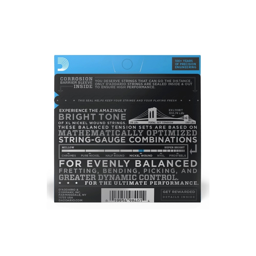Струни для гітари D'Addario XL Nickel Wound Regular Light Balanced Tension (10-46) (EXL110BT) - зображення 3