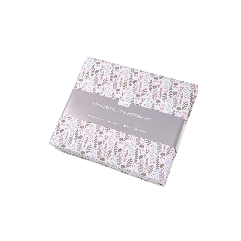 Постільна білизна Home Line Фланель Цвітіння трав рожевий полуторний (179189) - зображення 3