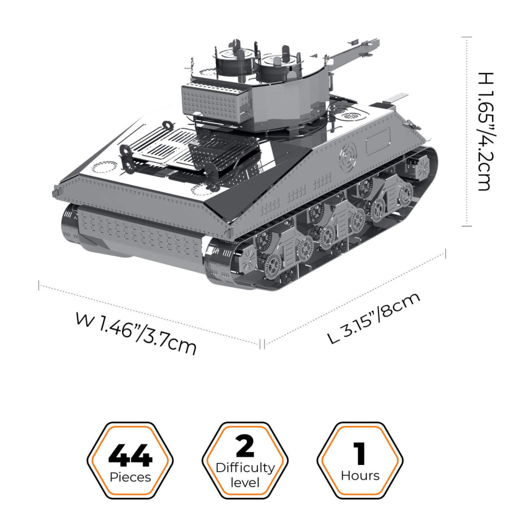 Конструктор Metal Time колекційна модель M4 Sherman (MT070) - зображення 2