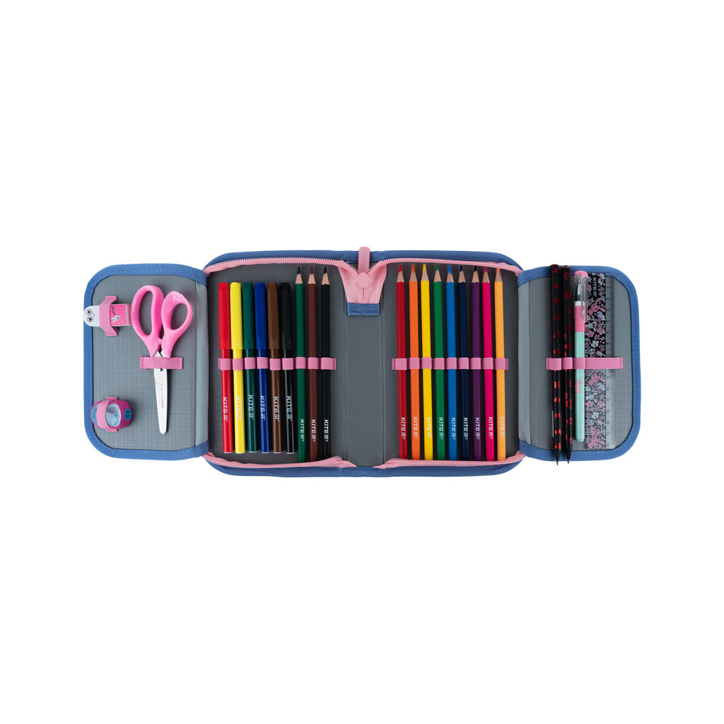 Пенал Kite Purple Chequer з наповненням (K24-622H-3) - зображення 6