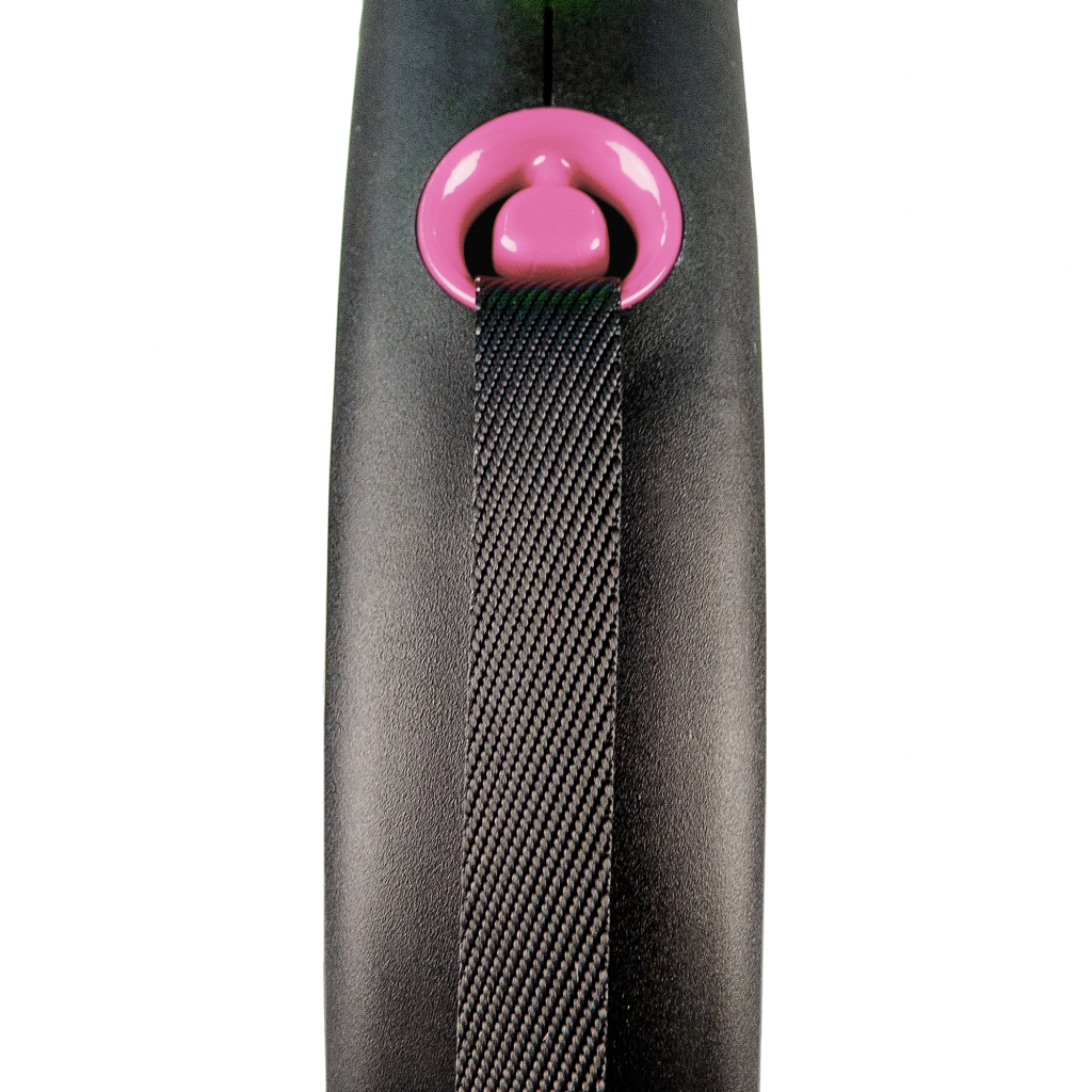 Повідець для собак Flexi Black Design L стрічка 5 м (рожевий) (4000498034118) - зображення 2