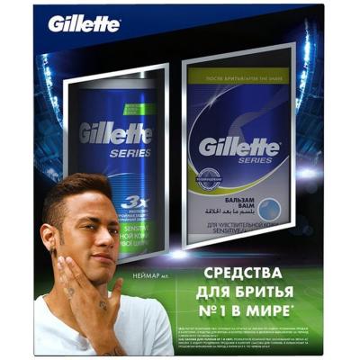 Набір для гоління Gillette Пена для бритья 250 мл + бальзам Sensitive Skin 100мл (7702018465828) - зображення 2