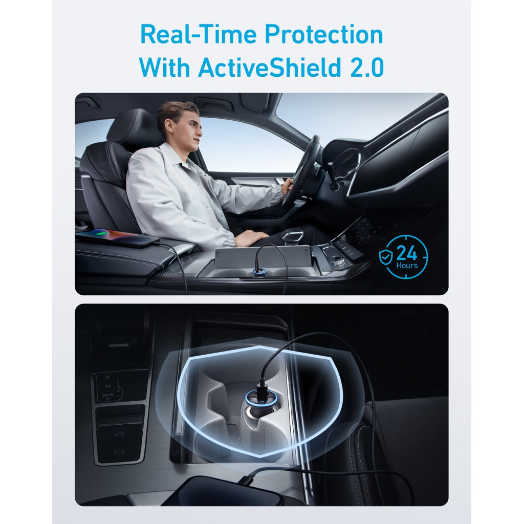 Зарядний пристрій Anker PowerDrive 323 30W PD + 22.5W USB-A Black (A2735G11) - зображення 6