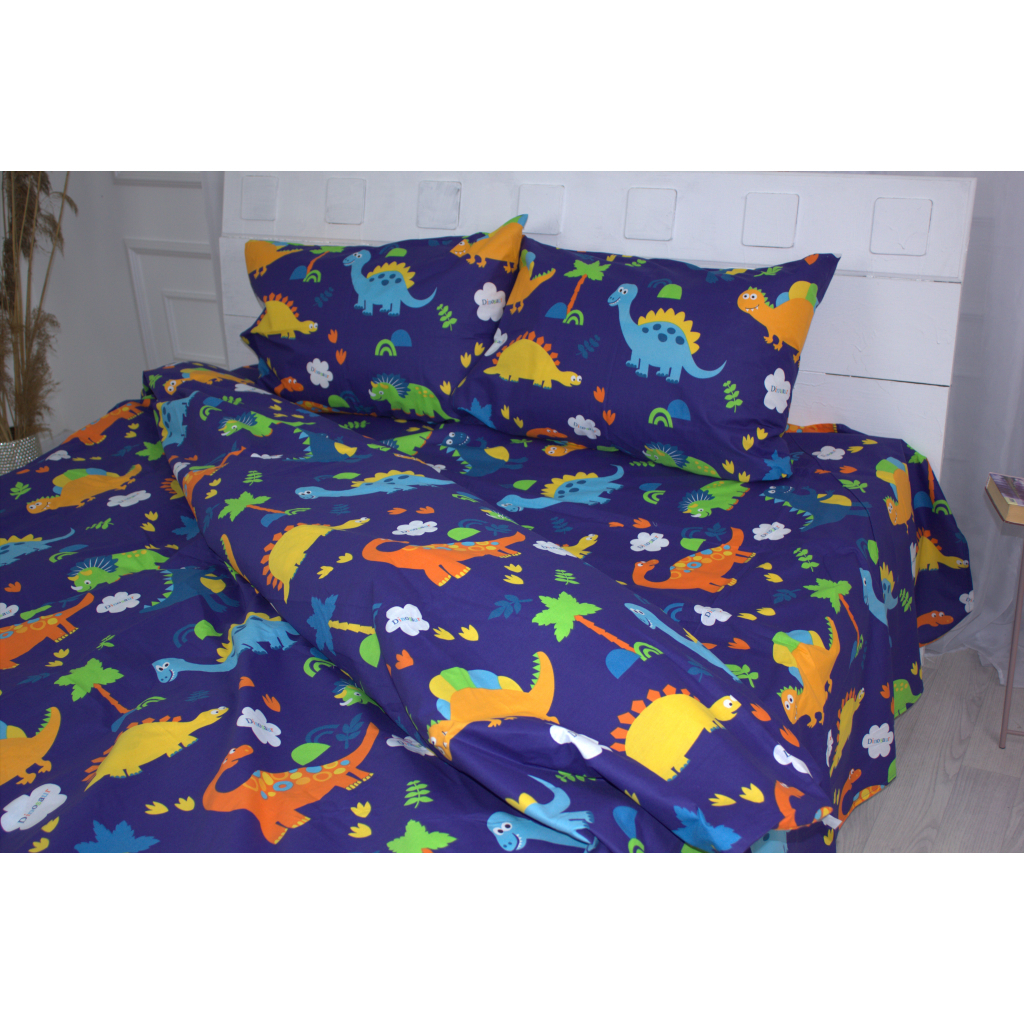 Постільна білизна MirSon Бязь Premium 17-0369 Dilophosaurus Сімейна 160x220 (2200002667302) - зображення 4