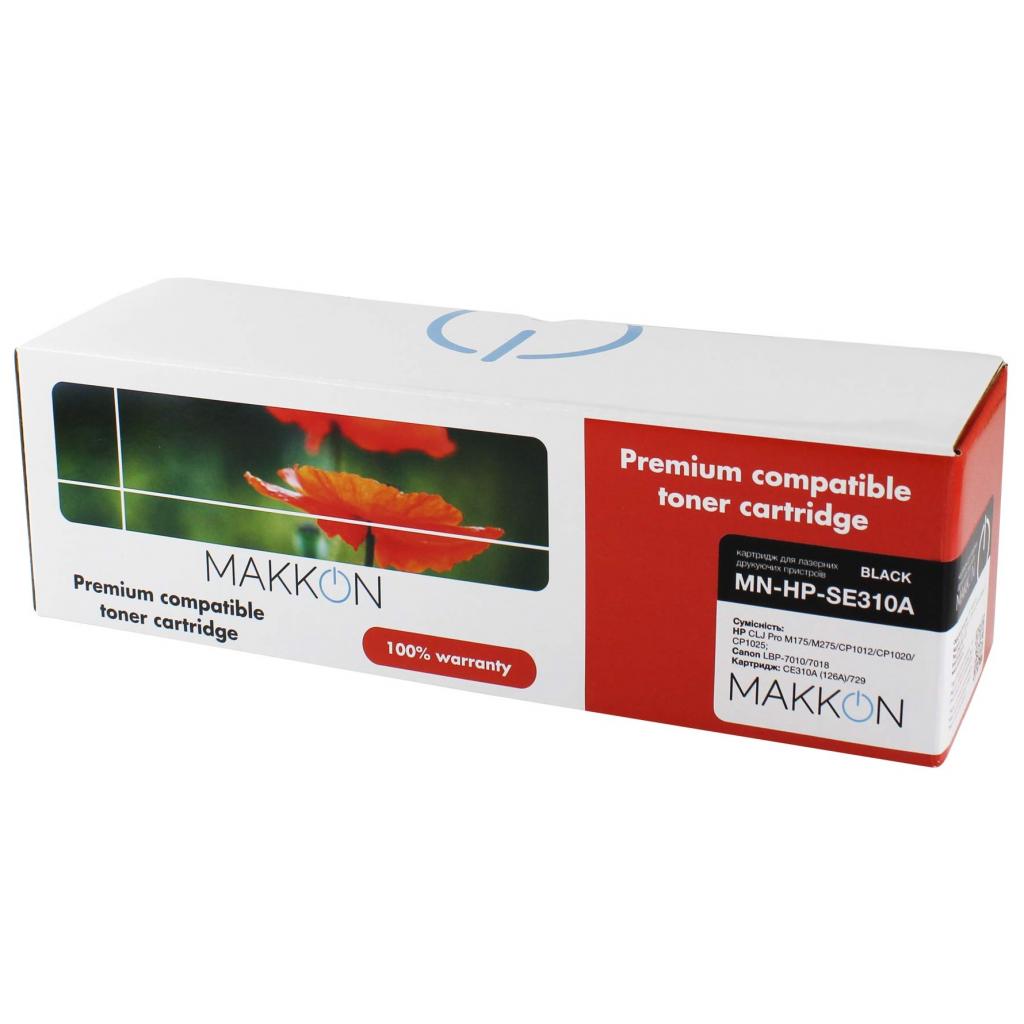 Картридж Makkon HP CLJP СE310A (126A) Canon 729 1.2k black (MN-HP-SE310A) - изображение 1