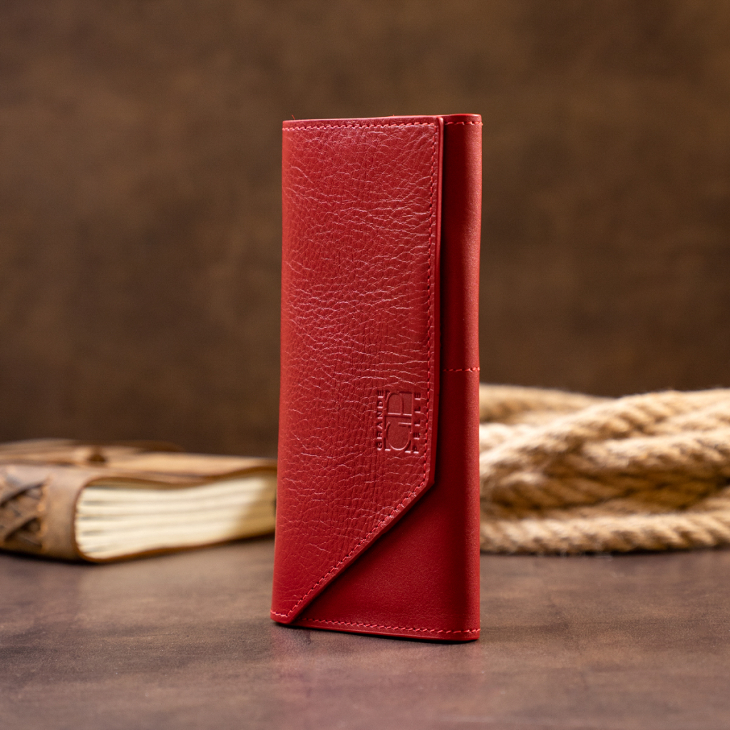 Гаманець Grande Pelle Глянсовий на магніті Червоний (11318) - зображення 6