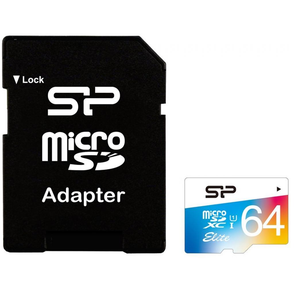 Карта пам'яті Silicon Power 64GB microSDXC Class 10 UHS-I U1 (SP064GBSTXBU1V20SP) - зображення 1
