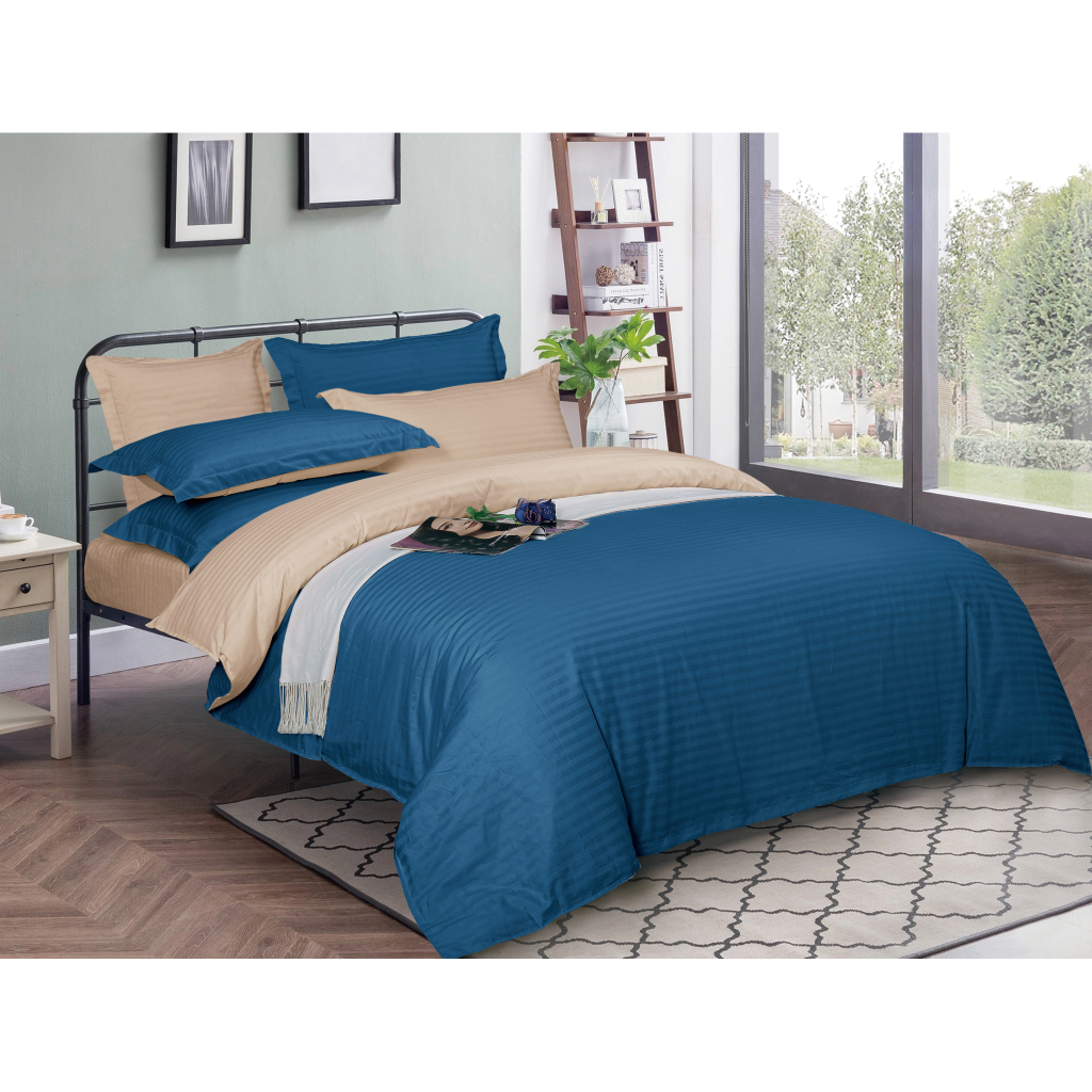 Постільна білизна MirSon Satin Stripe 30-0019 + 30-0004 Leynadin 220х240 King Size (2200005264683) - изображение 1