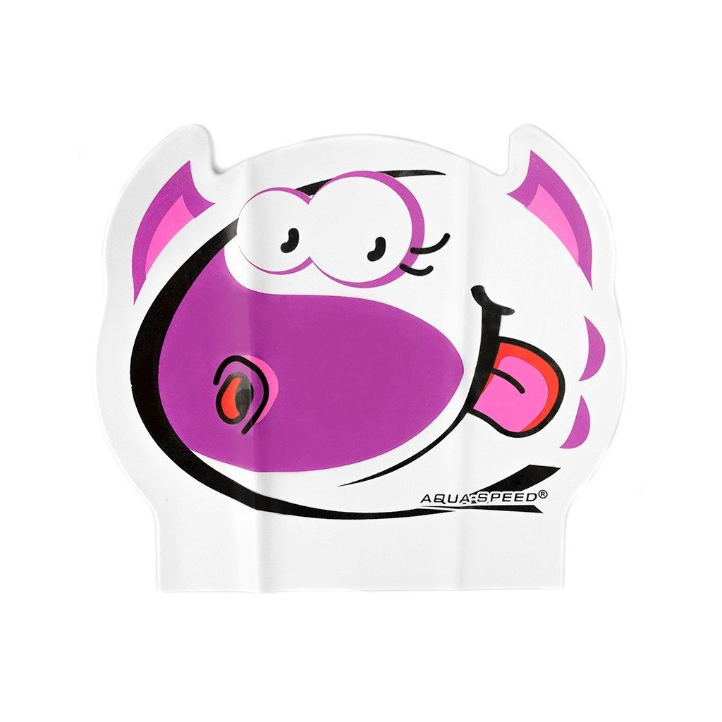 Шапка для плавання Aqua Speed Zoo Latex 116-Rex 5709 білий рекс Діт OSFM (5908217657091) - зображення 1