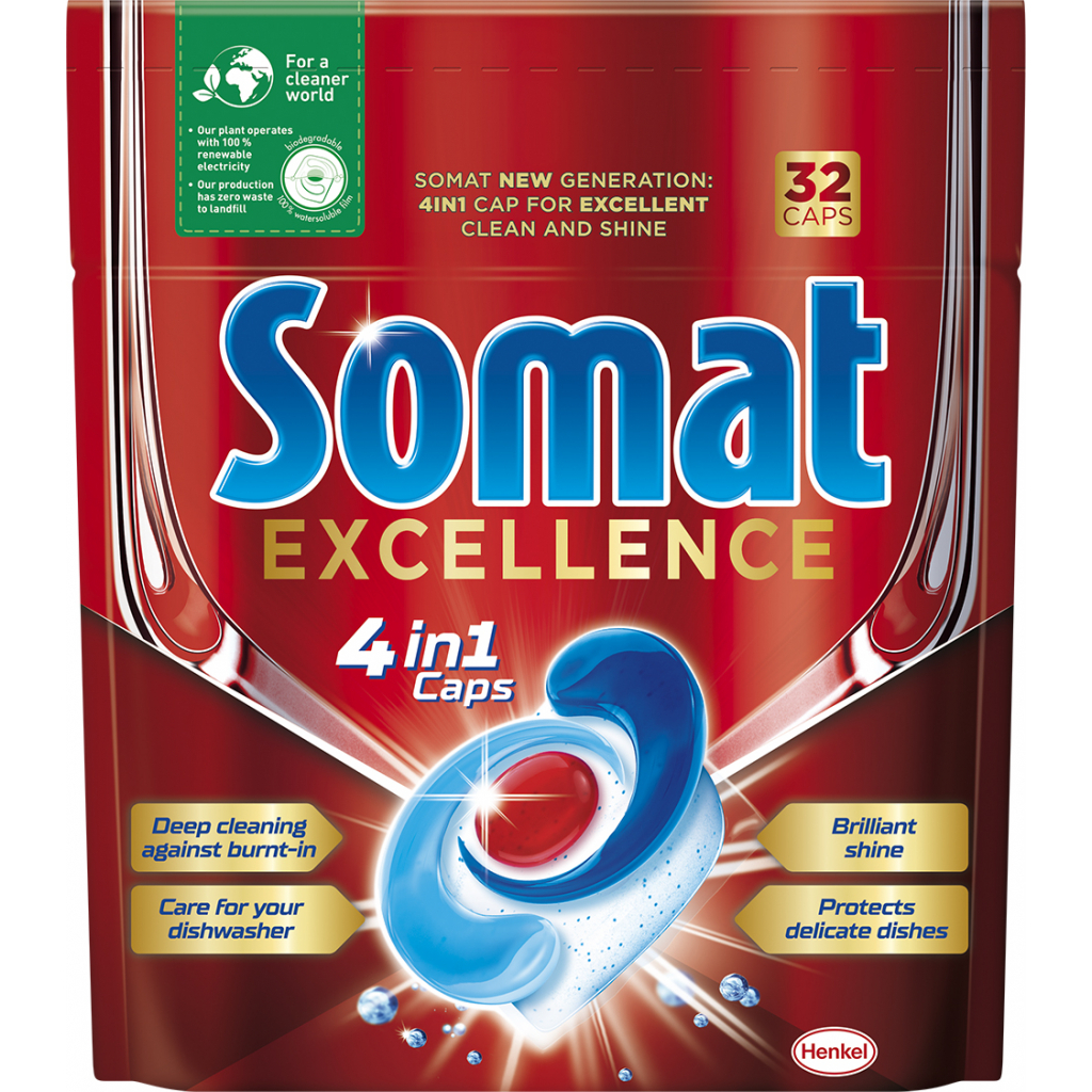 Таблетки для посудомийних машин Somat Excellence 32 шт. (9000101518924) - зображення 1