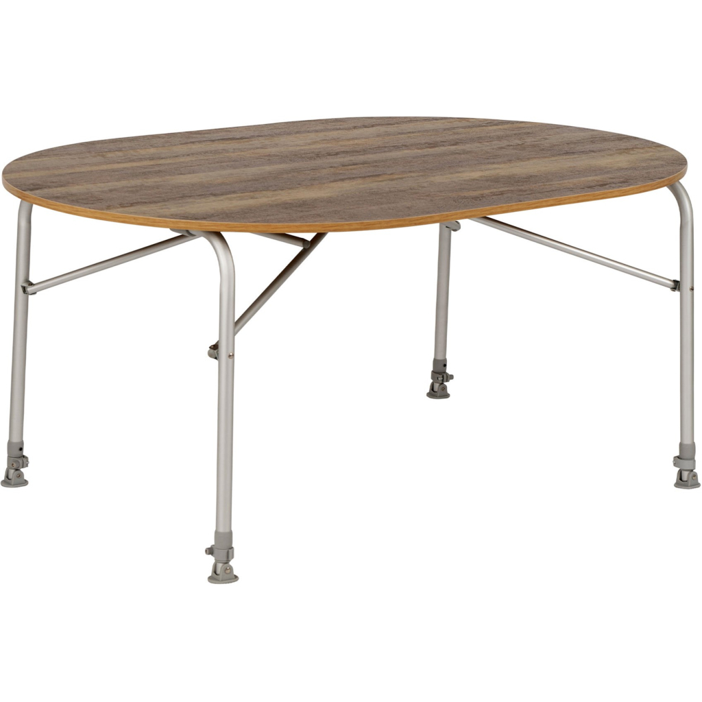 Туристичний стіл Bo-Camp Feather Овальний 130 x 90 cm Коричневий (1404466) - зображення 2