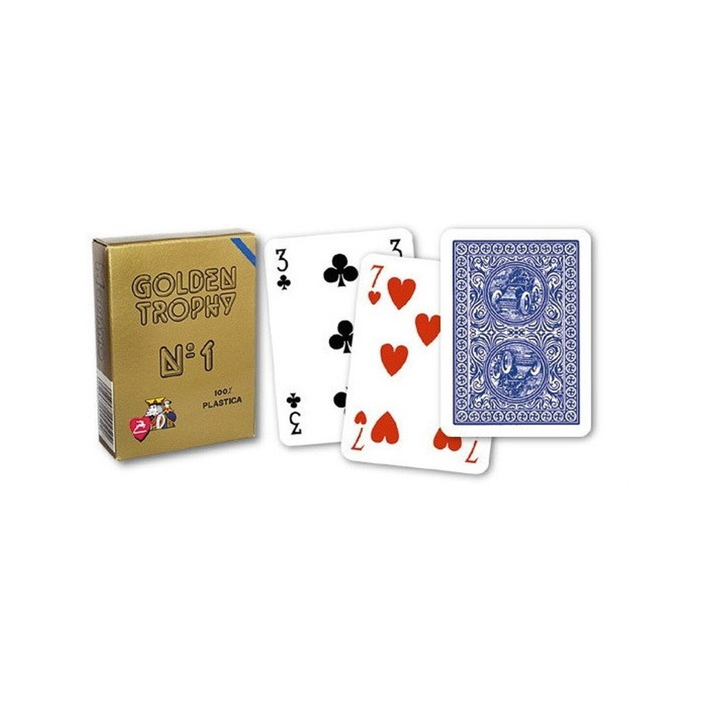 Гральні карти Modiano Golden Trophy 100 Plastic (blue) (00450) - зображення 3