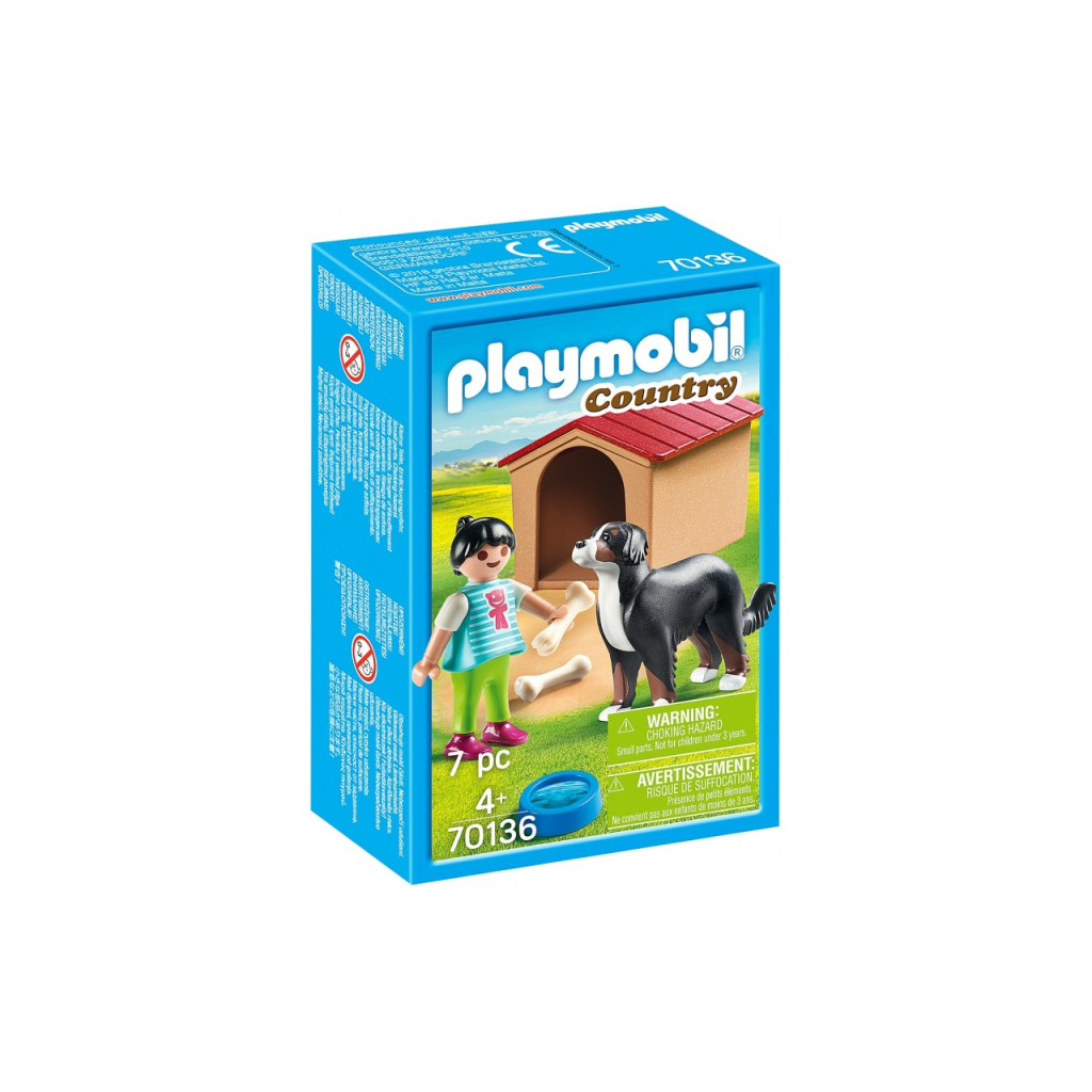 Конструктор Playmobil Country Дівчина і собака з будкою (70136) - зображення 1