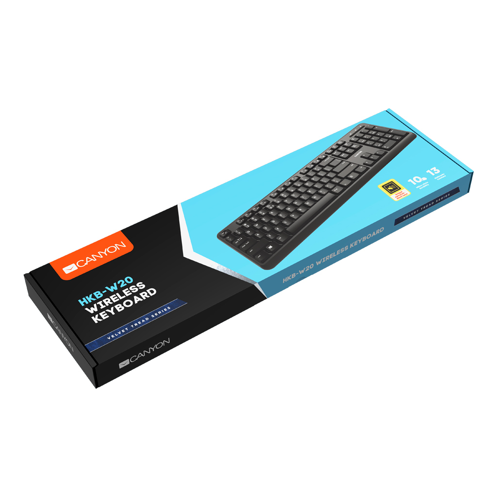Клавіатура Canyon W20 Wireless Black (CNS-HKBW02-RU) - зображення 6