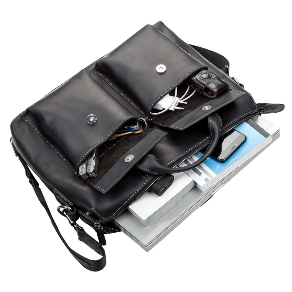 Сумка Shvigel Шкіряна Чорна (11111) - зображення 5