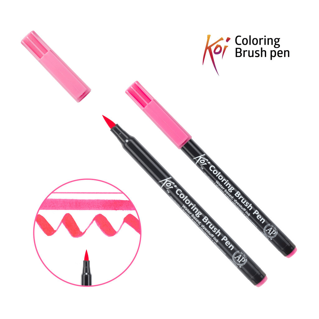 Художній маркер KOI Маркер-пензель акварельний Маджента рожева , 421 (084511393110) - зображення 1