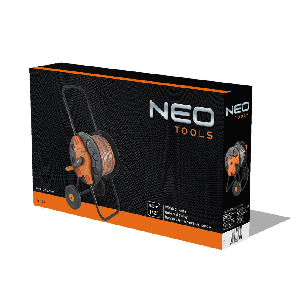 Візок для шлангу Neo Tools 60м 1/2" 20м 3/4" (15-793) - зображення 2