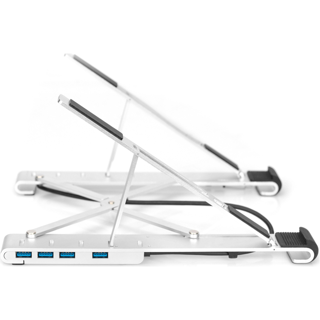 Підставка до ноутбука Digitus Variable Notebook Stand, до 17", USB-C Dock 5-Port (DA-90424) - зображення 5