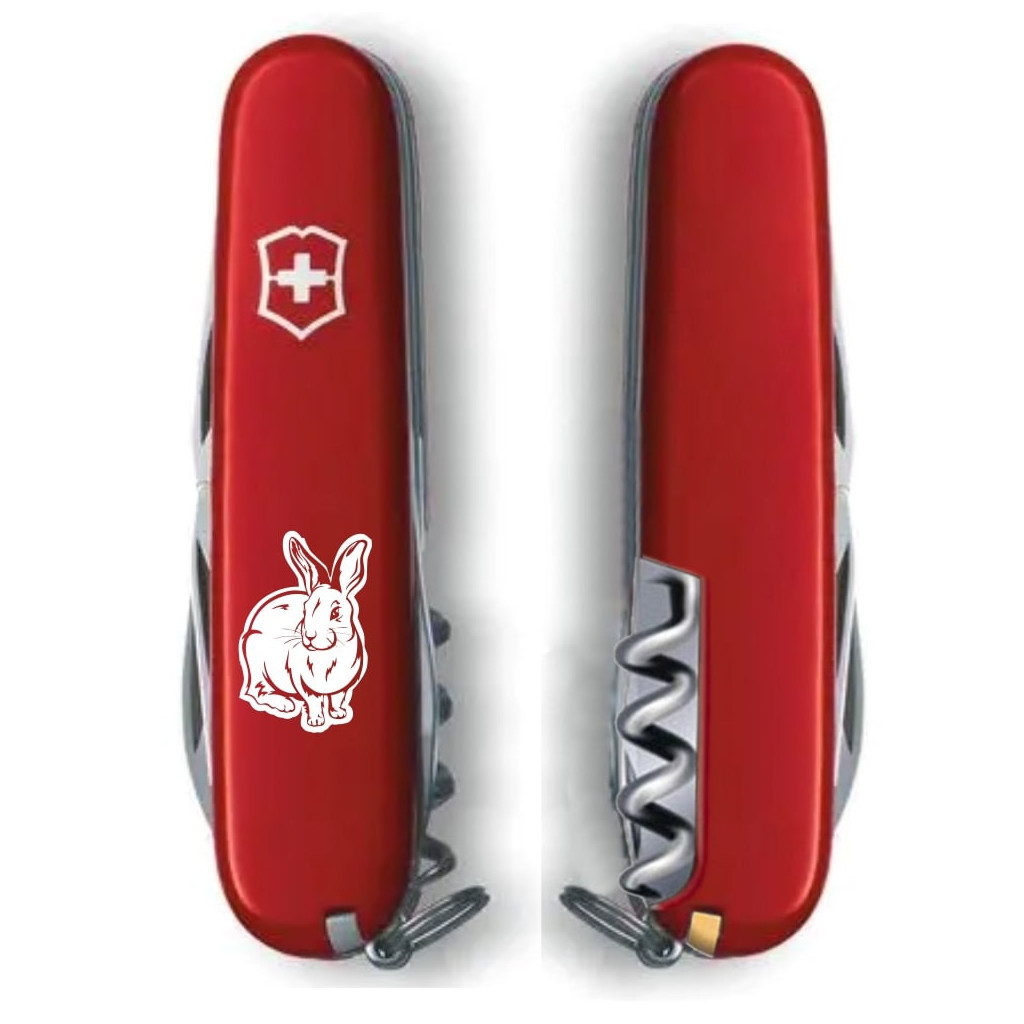 Ніж Victorinox Spartan Zodiac Red "Водяний Кролик" (1.3603_Z2030u) - зображення 2