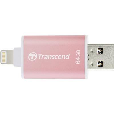 USB флеш накопичувач Transcend 64GB JetDrive Go 300 Rose Gold USB 3.1/Lightning (TS64GJDG300R) - зображення 4