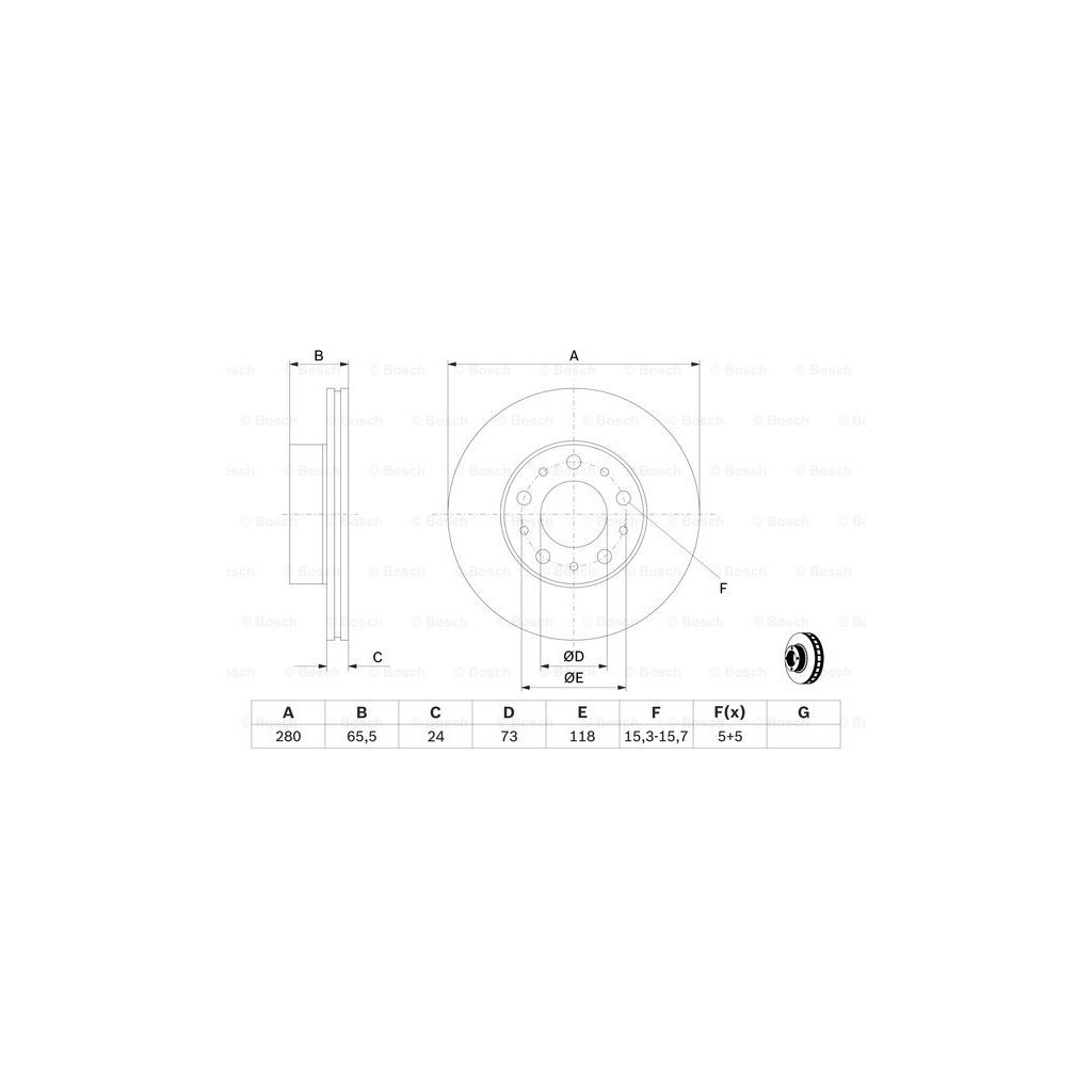 Гальмівний диск Bosch 0 986 479 297 - зображення 5