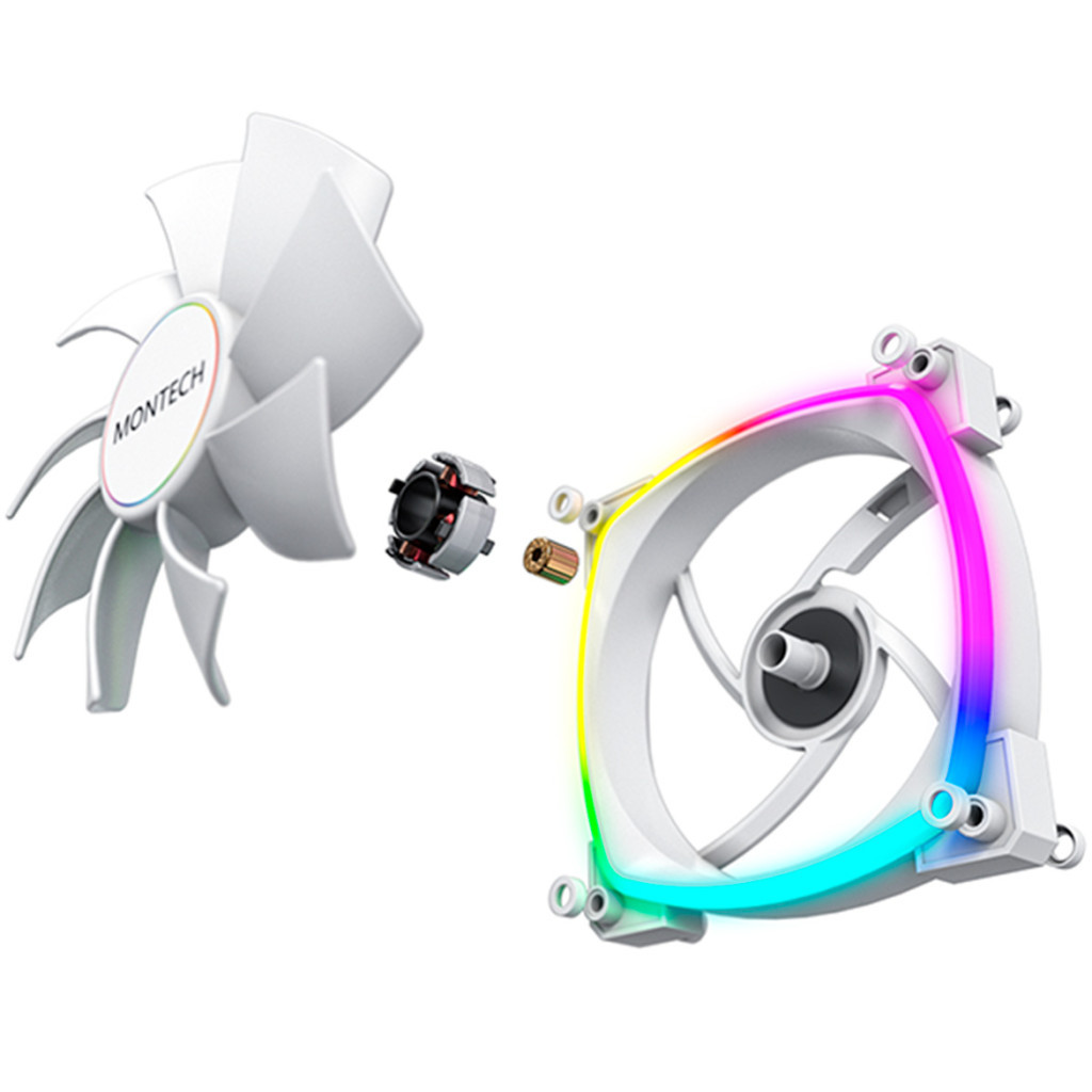 Кулер до корпусу MONTECH AX140 PWM WHITE - зображення 6