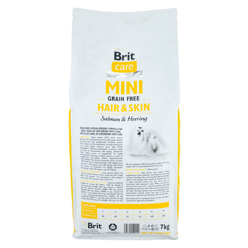 Сухий корм для собак Brit Care GF Mini Hair & Skin 7 кг (8595602520244) - зображення 2