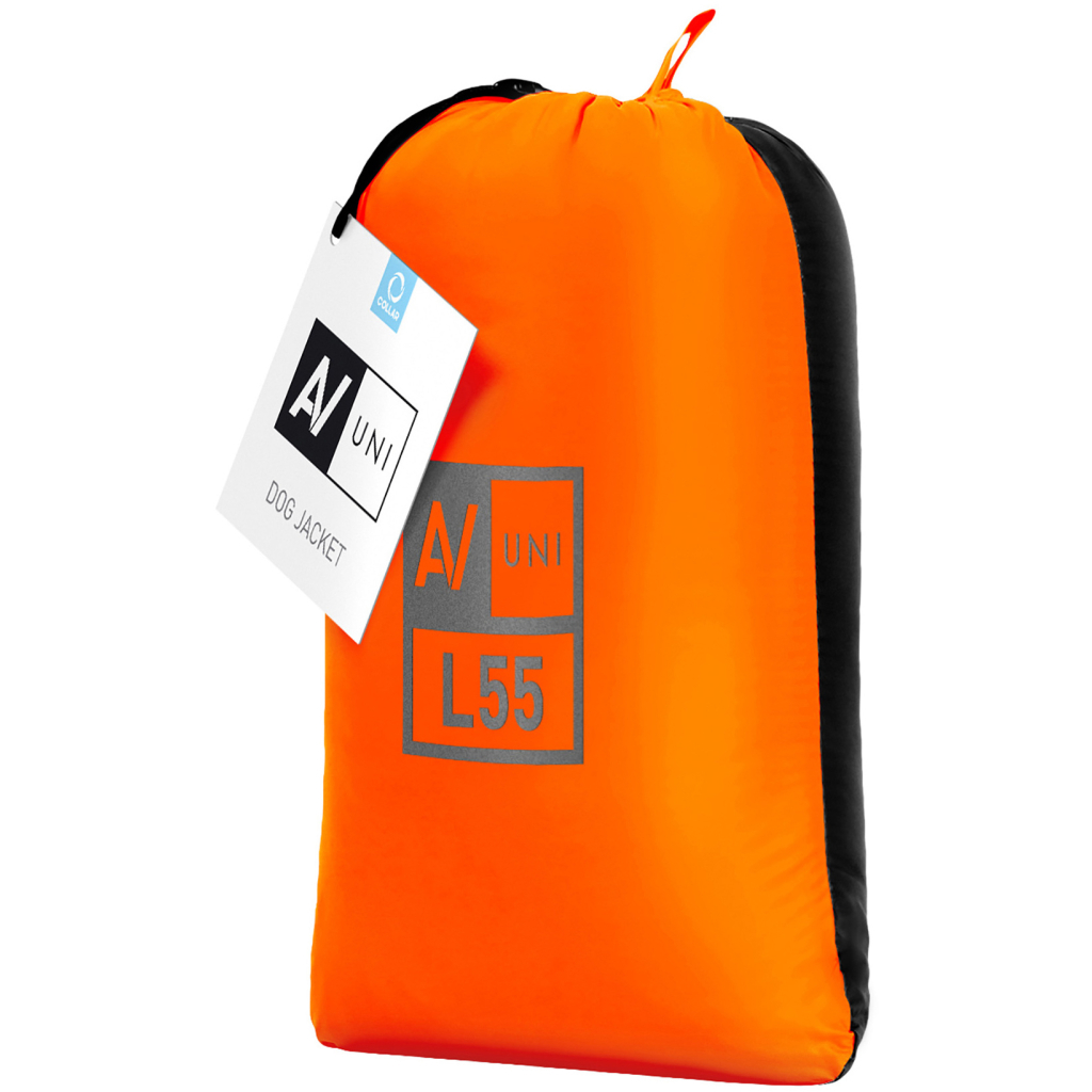 Курточка для тварин Collar AiryVest UNI двостороння M 43 жовтогарячо-чорна (2549) - зображення 2