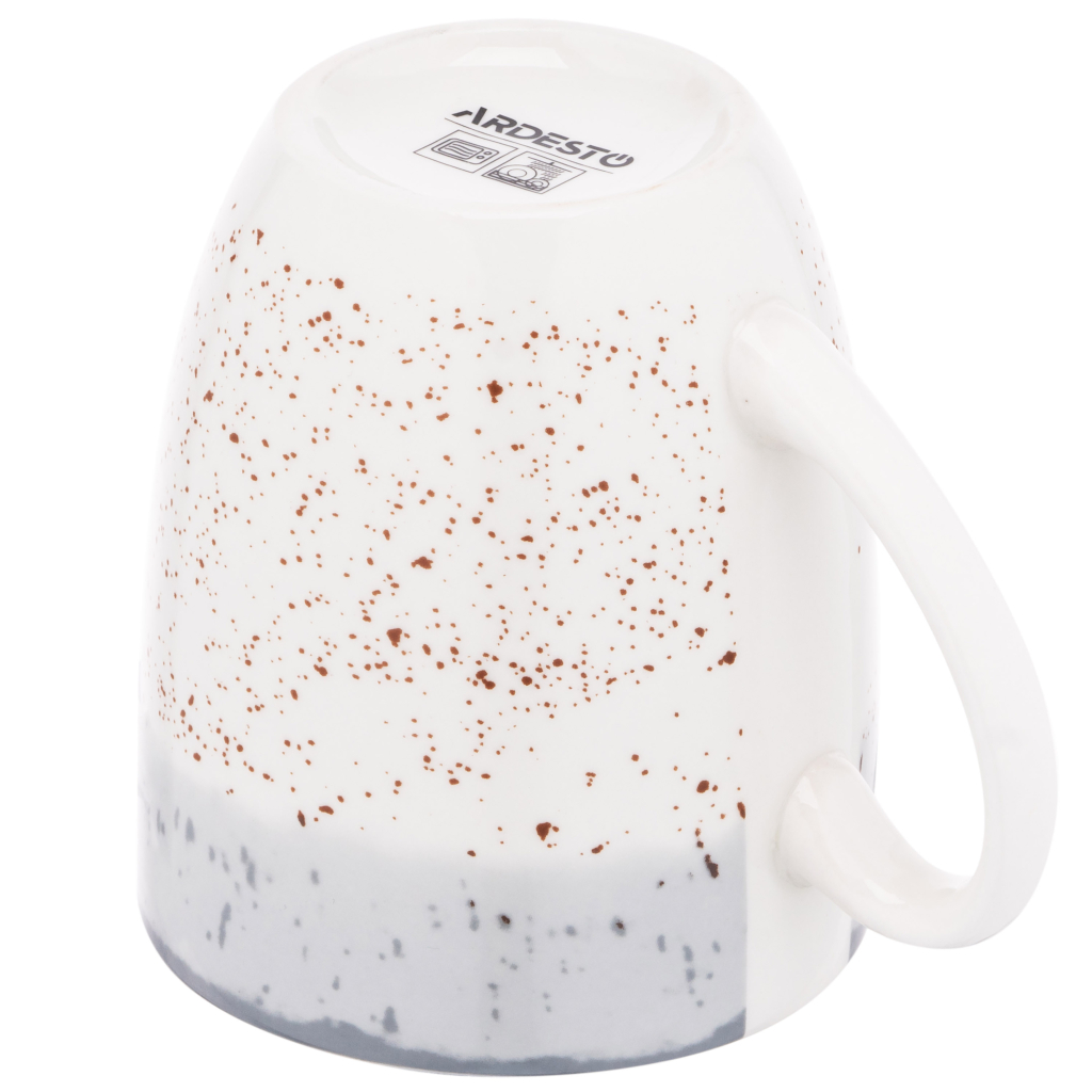 Чашка Ardesto Siena, 360мл, порцеляна, біло-сіра (AR2936SW) - изображение 6