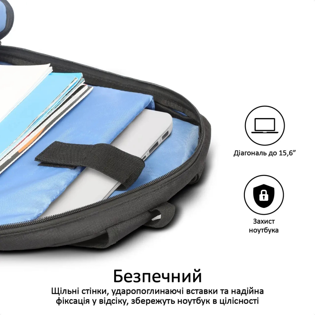 Рюкзак для ноутбука Promate 15.6" Alpha-BP black (alpha-bp.black) - зображення 3