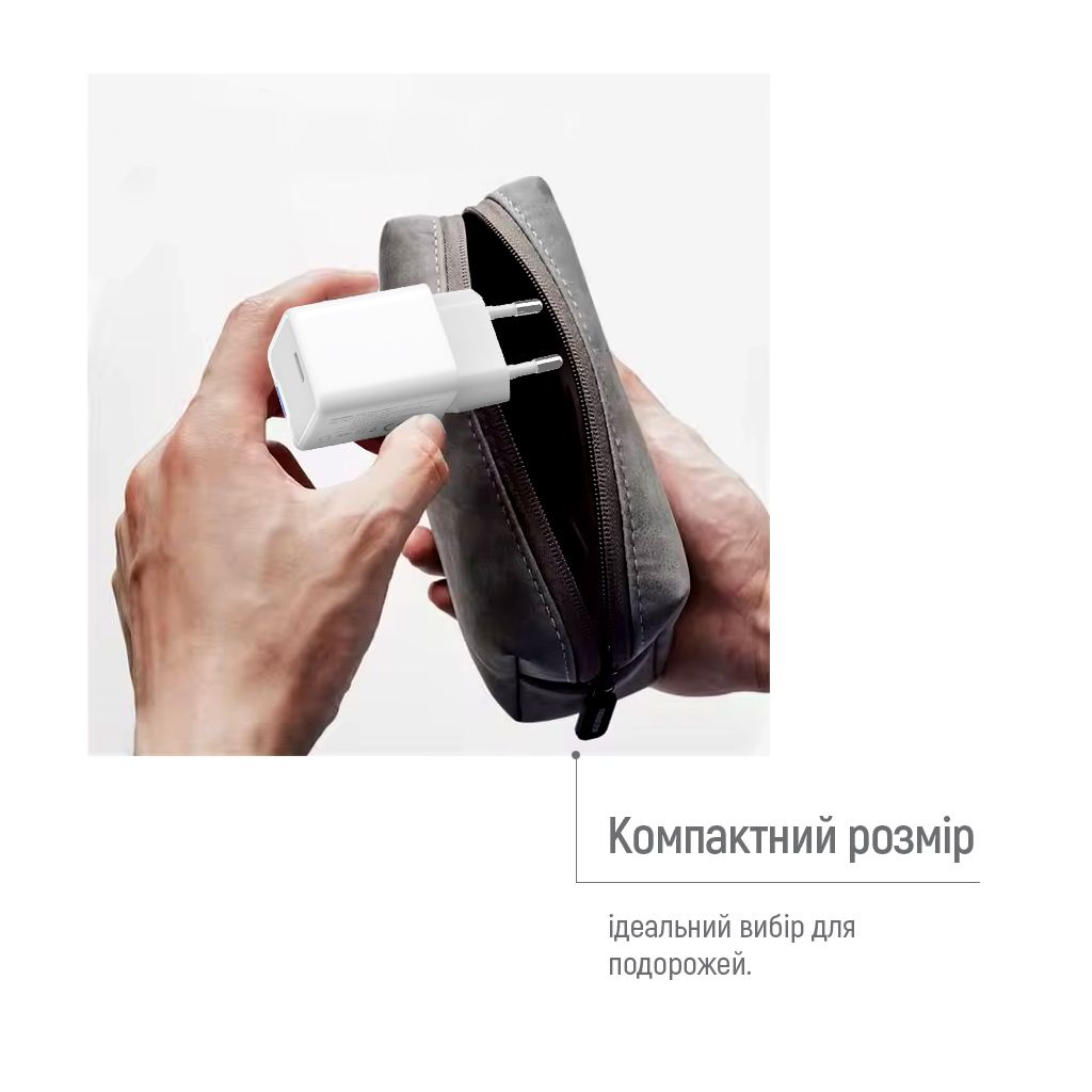 Зарядний пристрій ColorWay GaN Mini 65W PD Port PPS USB-C white (CW-CHS049PD-WT) - зображення 11