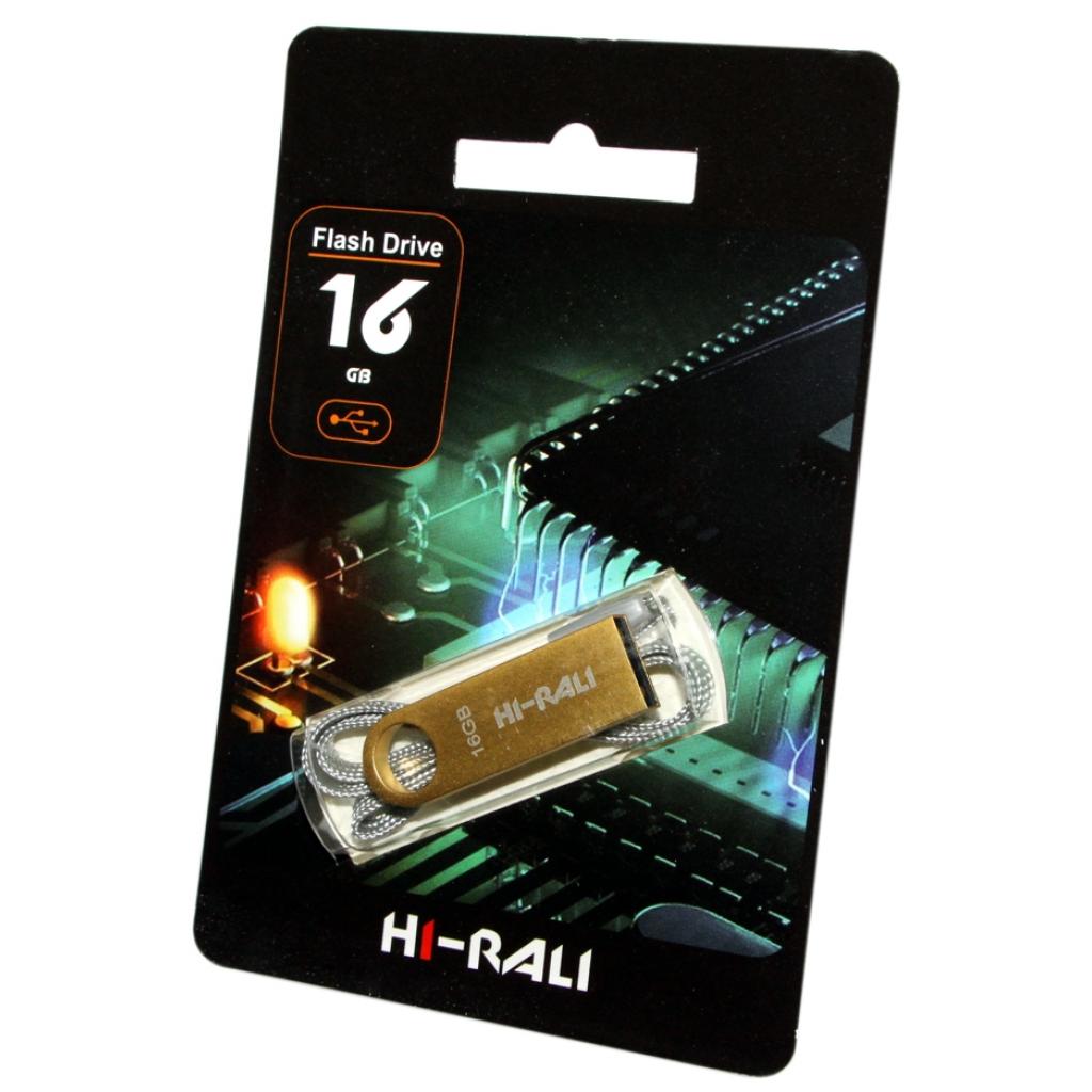 USB флеш накопичувач Hi-Rali 16GB Rocket Series Gold USB 2.0 (HI-16GBSHGD) - зображення 1