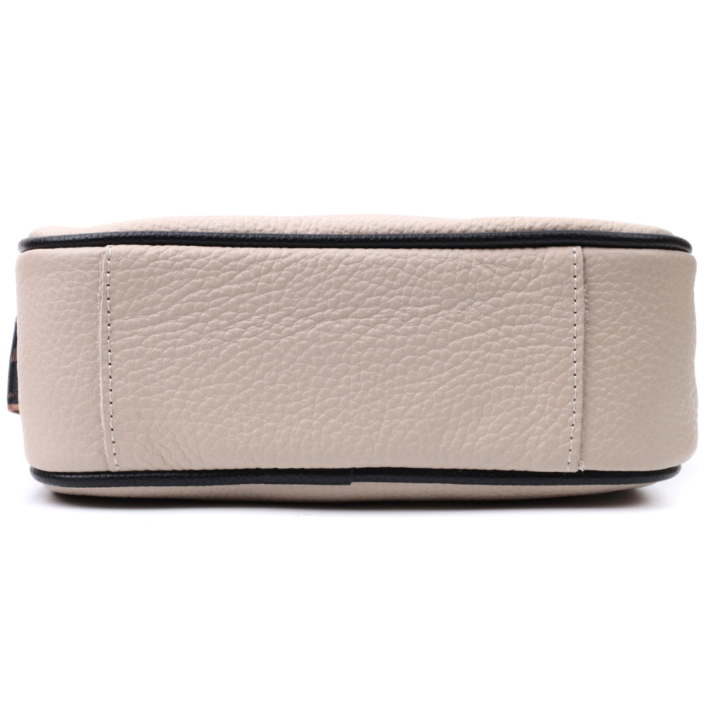 Сумка Vintage Жіноча з вишивкою на лицьовій стороні з натуральної шкіри Бежева (22625) - зображення 7