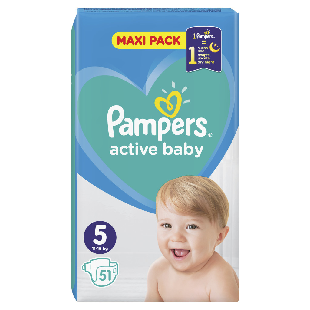 Підгузки Pampers Active Baby Розмір 5 (11-16 кг) 51 шт (8001090951137) - зображення 2