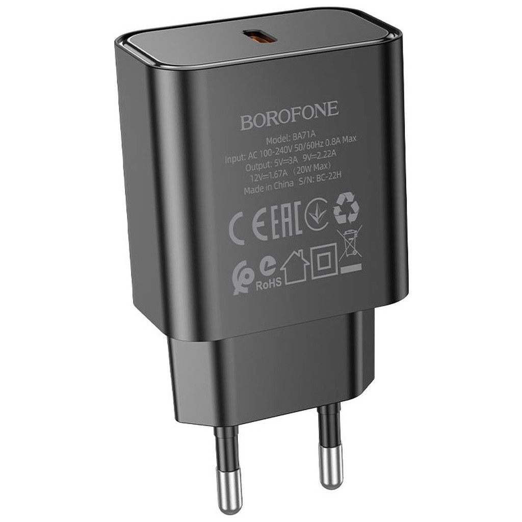 Зарядний пристрій BOROFONE BA71A Power Black (BA71AB) - зображення 1