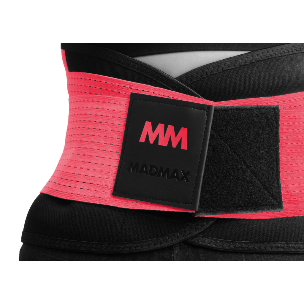 Пояс компресійний MadMax MFA-277 Slimming belt Black/rubine red L (MFA-277-RED_L) - зображення 3