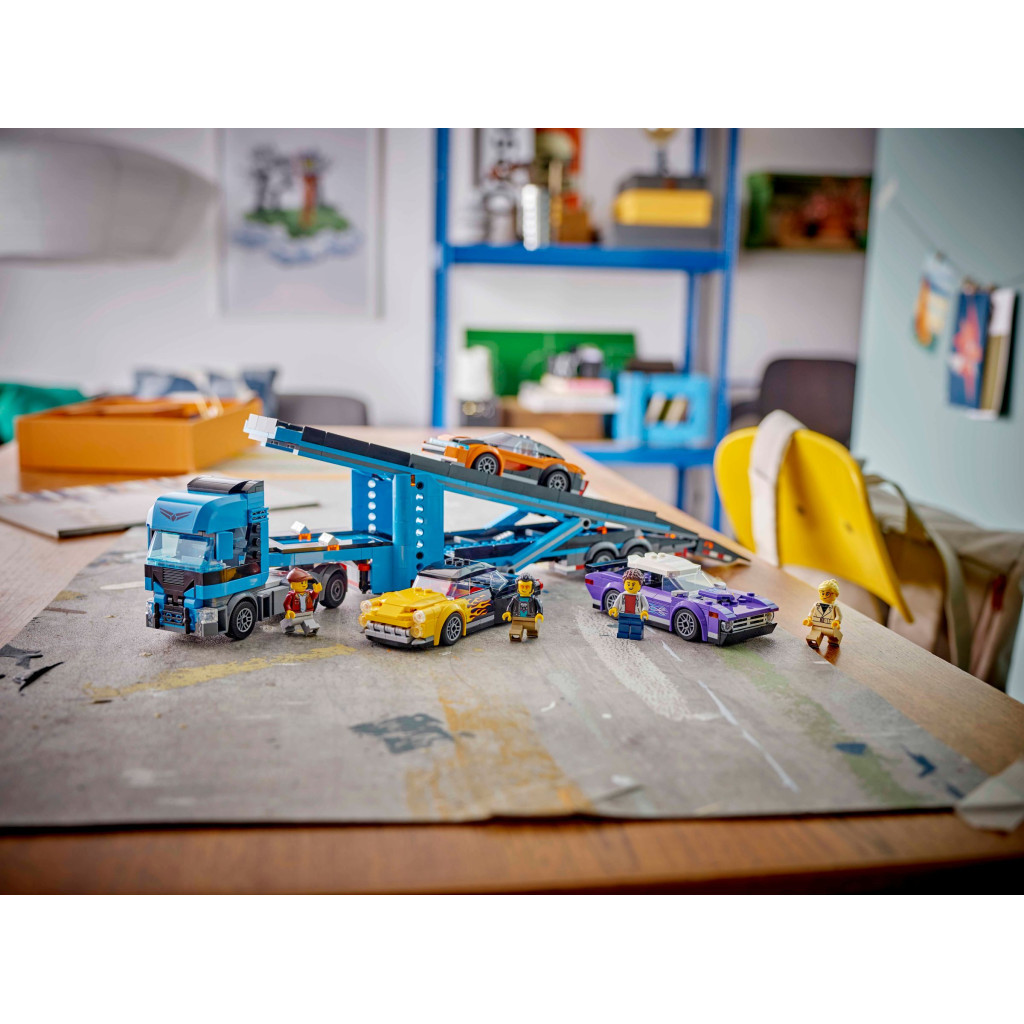 Конструктор LEGO City Вантажівка-транспортер зі спортивними авто (60408) - зображення 11