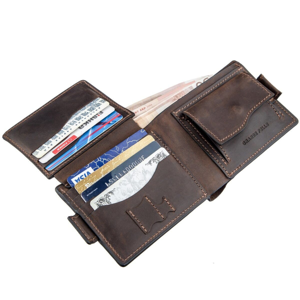 Портмоне Grande Pelle Унісекс Коричневе (11218) - зображення 6