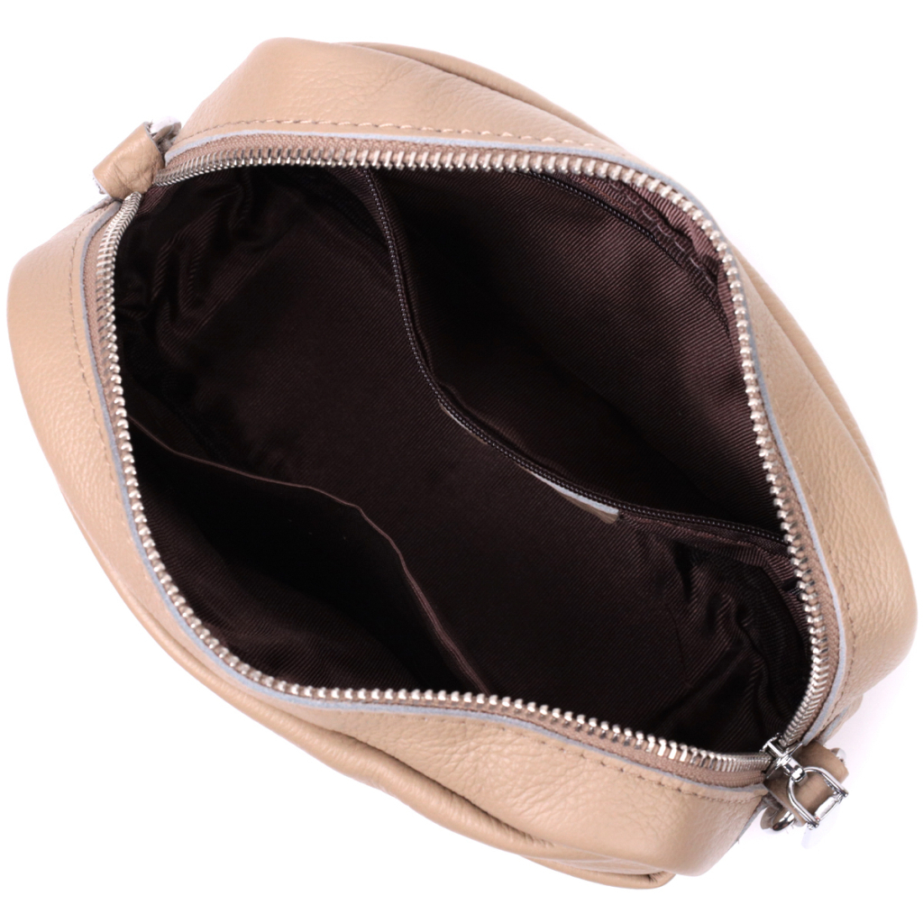 Сумка Vintage З натуральної м'якої шкіри Бежева (22437) - зображення 6