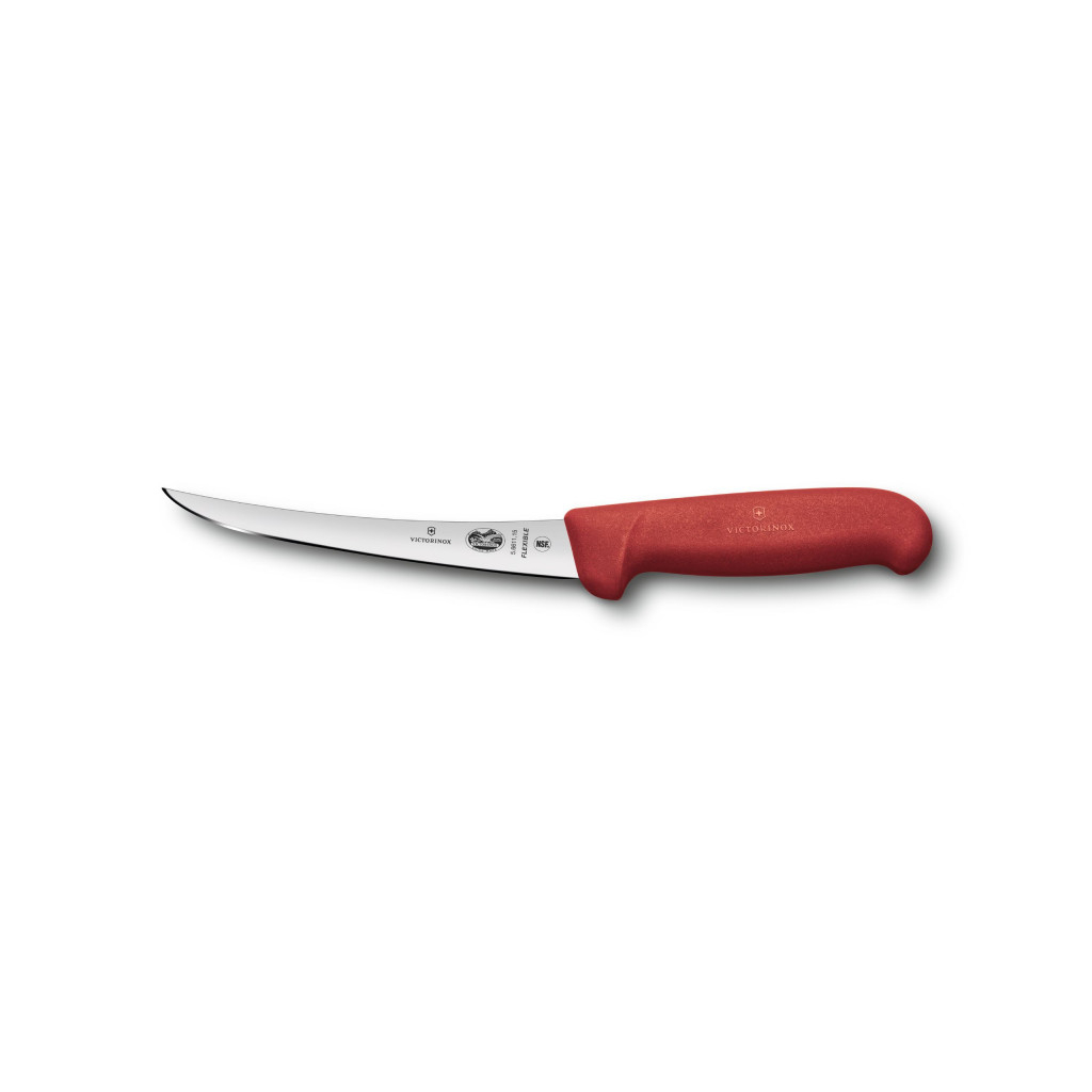 Кухонний ніж Victorinox Fibrox Boning Flexible 15 см Red (5.6611.15) - зображення 1