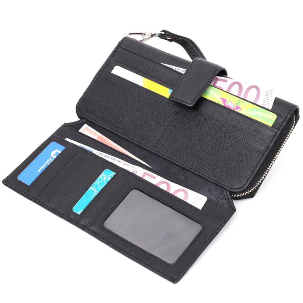 Гаманець ST Leather З натуральної шкіри Чорний (19432) - зображення 5