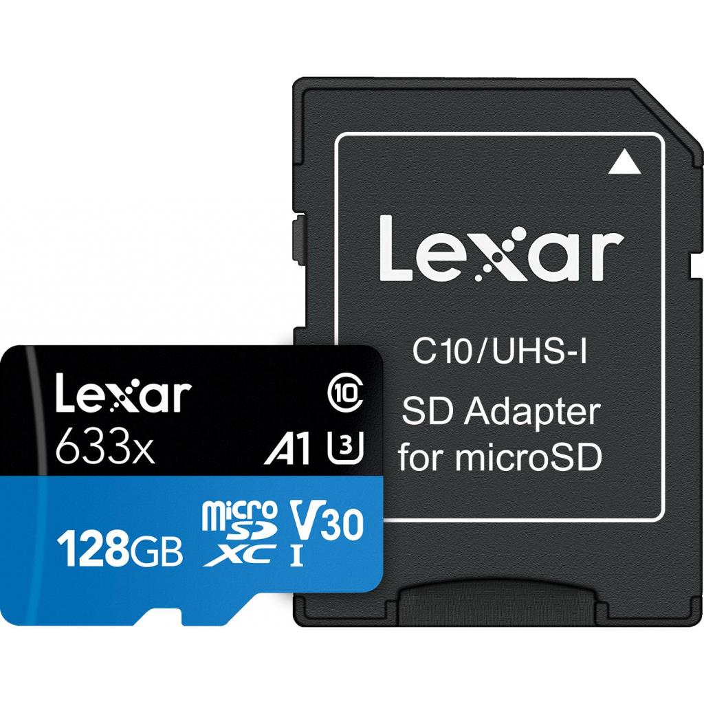 Карта пам'яті Lexar 128GB microSDXC class 10 UHS-I 633x (LSDMI128BB633A) - зображення 3