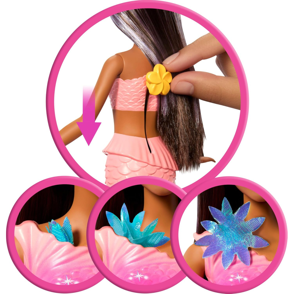 Лялька Barbie Fantastic fashion Квіткова магія Брюнетка (JDM73) - зображення 4