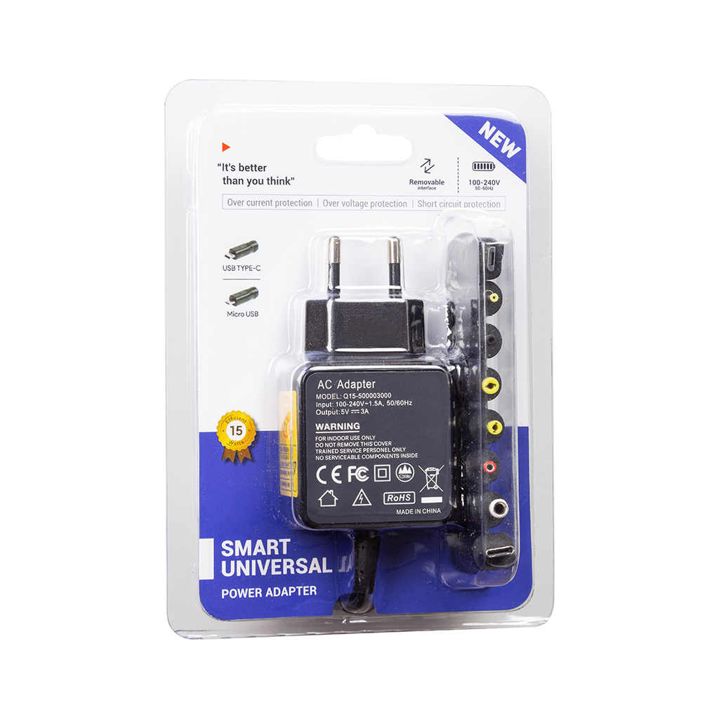 Блок живлення до ноутбуку PowerPlant 15W Універсальний, 5V, 3A (NA700219) - зображення 3